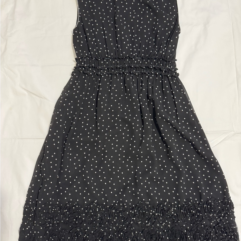 Max Studio Black Dress with White Dots